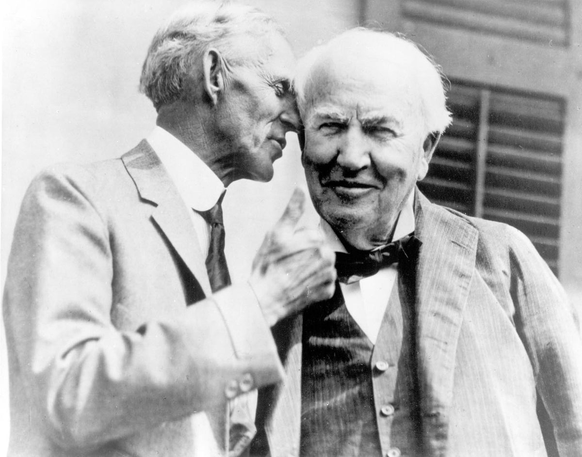Original archival image documenting Henry Ford Thomas Edison 1925.