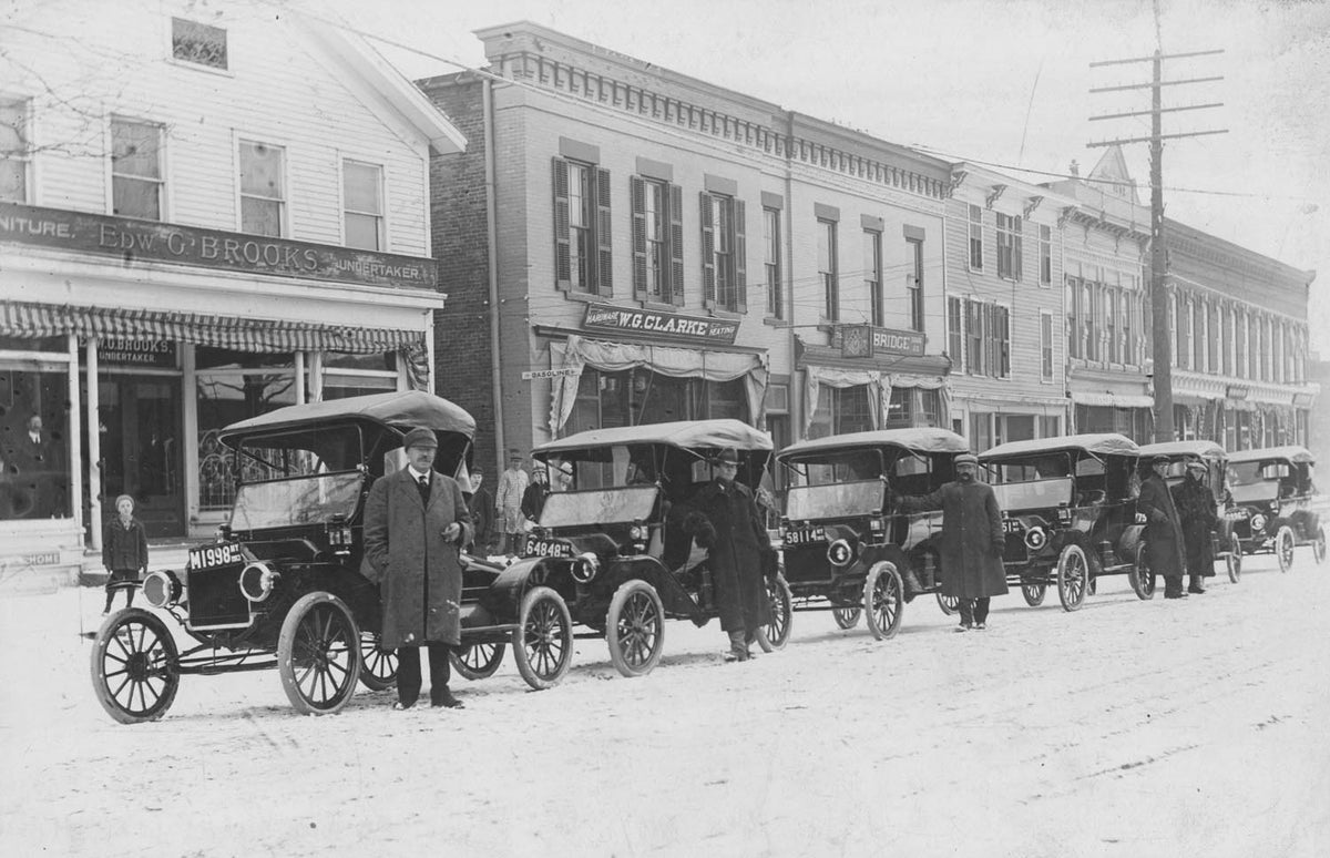 Ford Motor Company archival image documenting Ford Dealership Lima NY 1913 Detail.