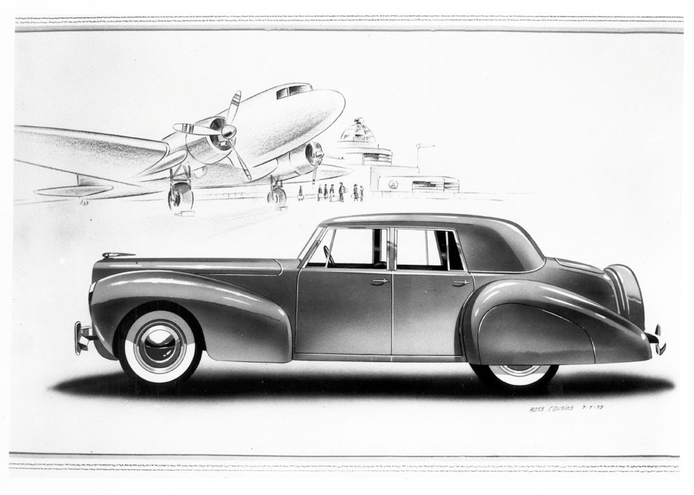 Drawing Lincoln Continental 1939 1940 0400-2942