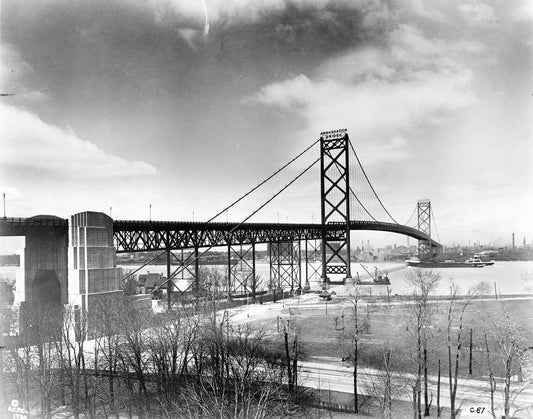 Ambassador Bridge Detroit MI 1935 0400-3176