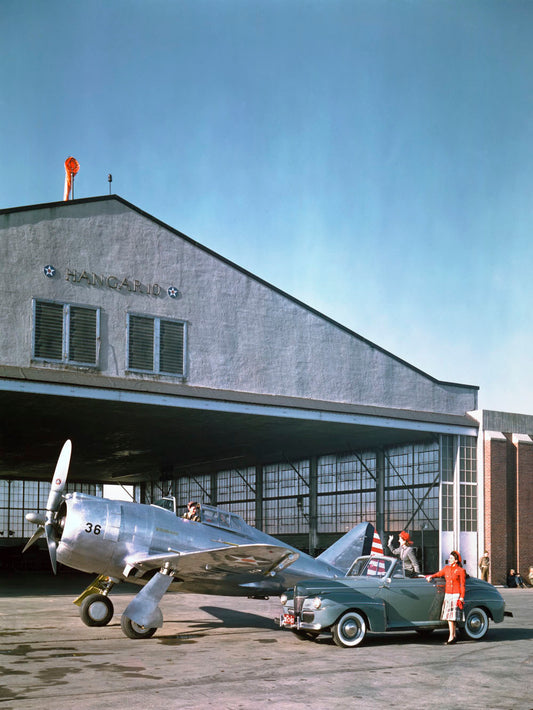 1941 Ford Convertible with P 43 Lancer Art 0400-8257