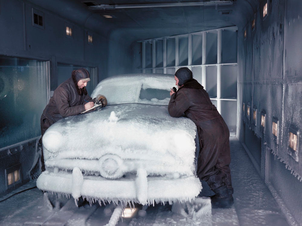 1949 Ford in cold room test 0400-8280