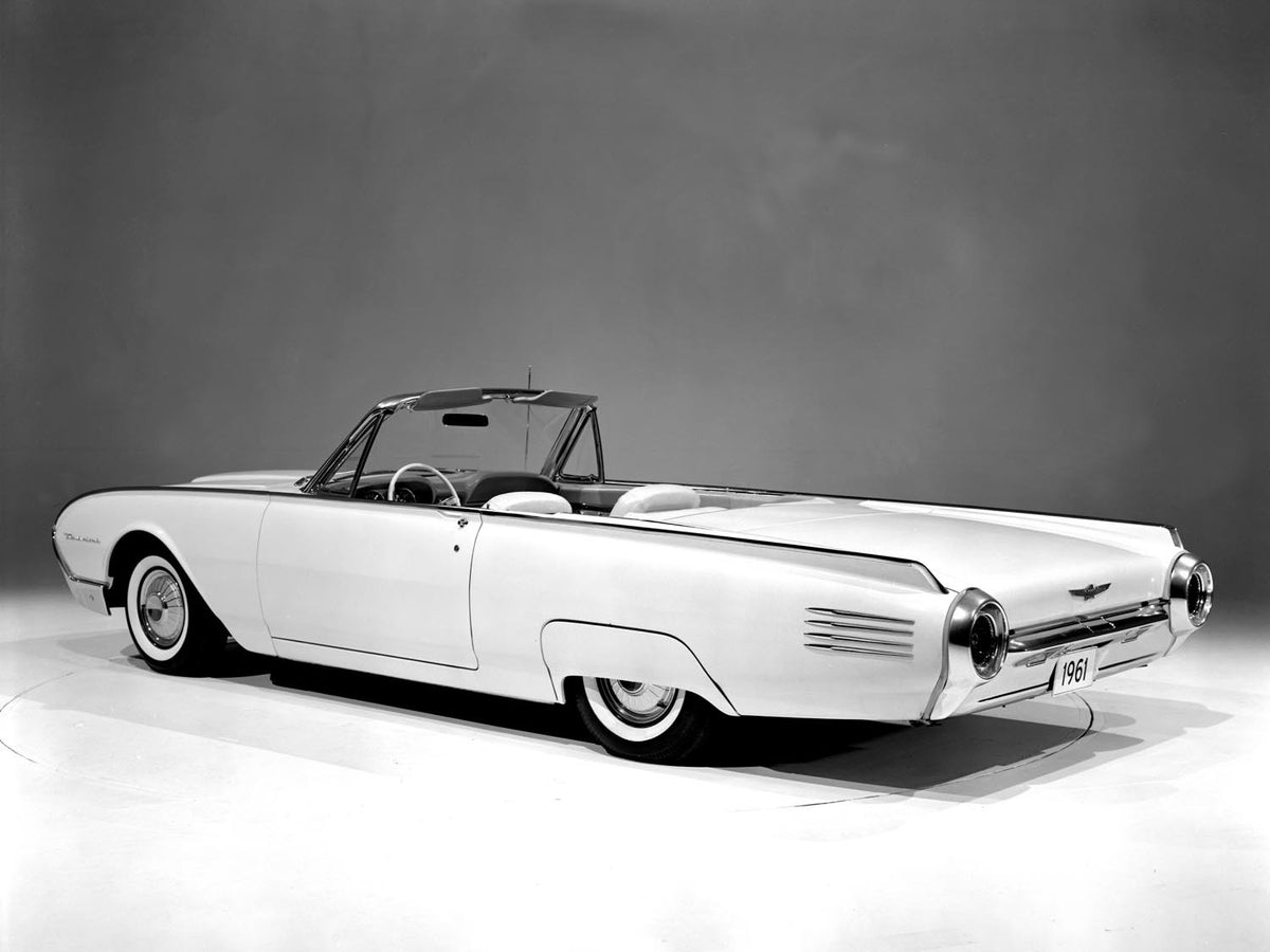 Ford Motor Company archival image documenting 1961 Ford Thunderbird convertible.