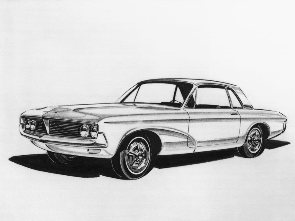 1962 (circa) Ford Mustang styling sketch 0400-8535