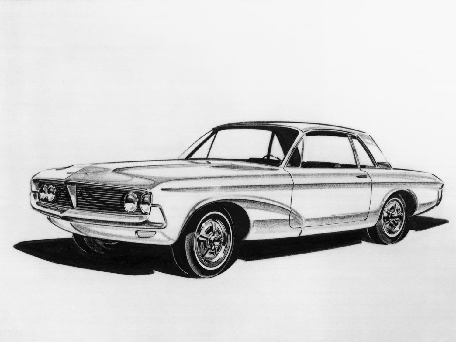 1962 (circa) Ford Mustang styling sketch 0400-8535