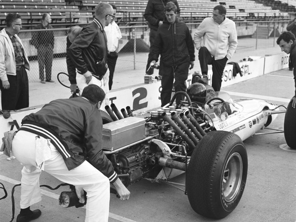 1963 Ford Indy car testing 0400-8571