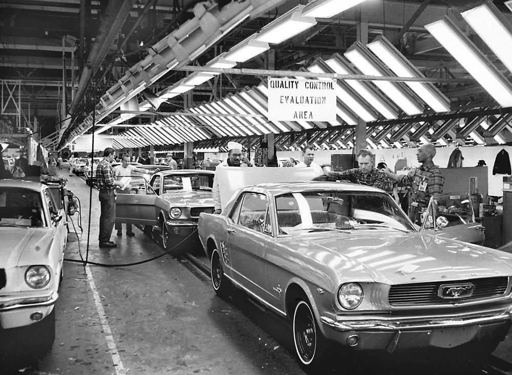 1966 Ford Rouge Assembly Mustangs on final line 0400-8659