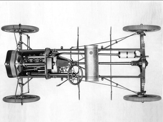 1917 Ford Model T Chassis top view 0400-8730