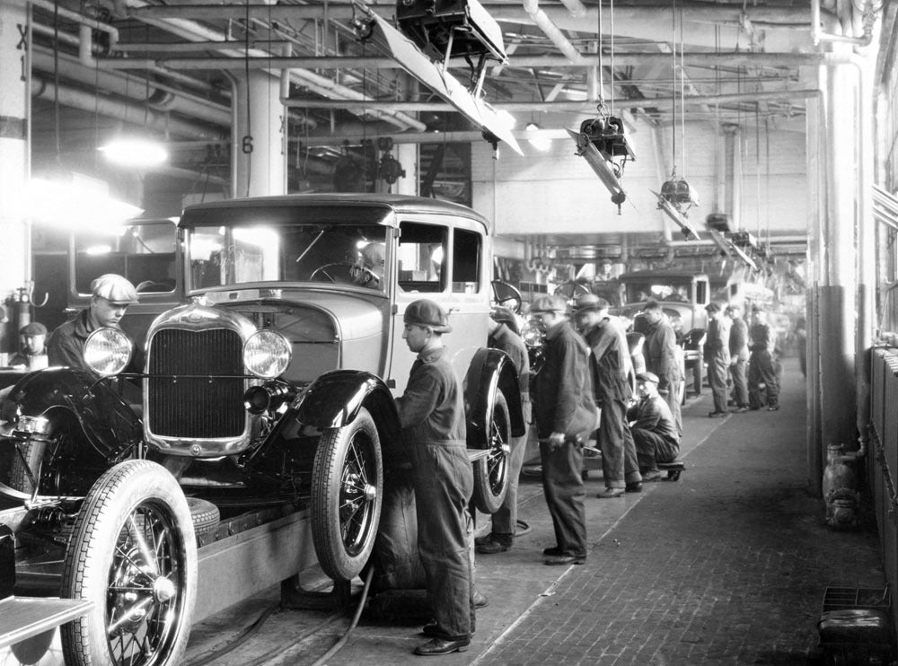 1928 Rouge Plant Ford Model A assembly line 0400-8790