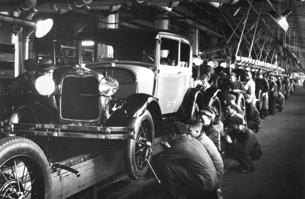 1928 Rouge Plant Model A assembly line 0400-8791