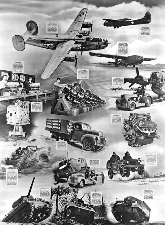 1945 poster Ford manufactured World War II product  0400-9004