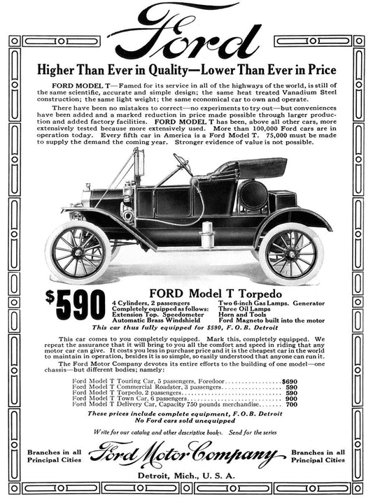 1912 Ford Model T advertisement 0400-9181