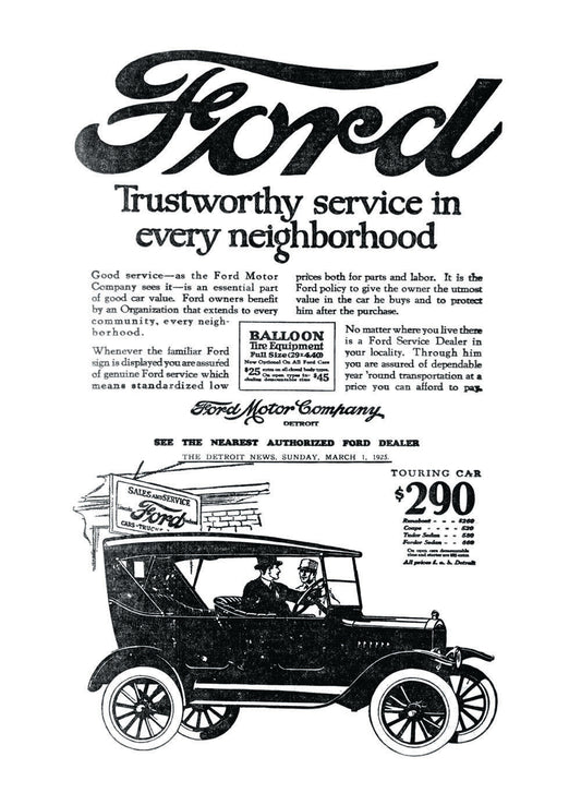 1925 Ford Model T advertisment 0400-9189-1