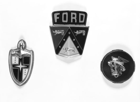 1952 Ford Lincoln and Mercury badges 0400-9204