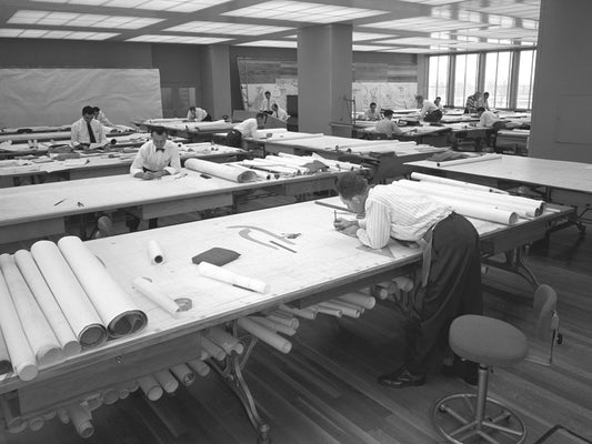 1954 Ford Design Center drafting room 0400-9230