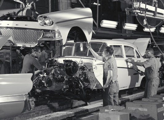 1958 Ford Dearborn Assembly Plant front clip insta  0401-0381
