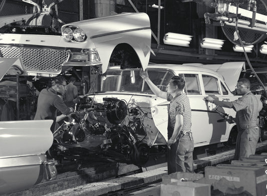1958 Ford Dearborn Assembly Plant front clip insta  0401-0381