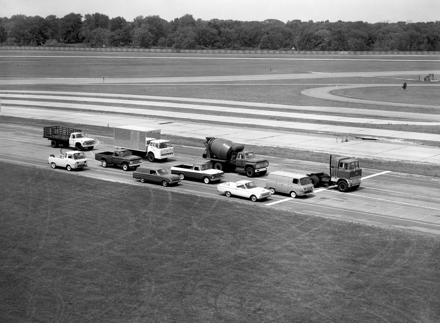 1962 Ford Truck lineup  0401-0408