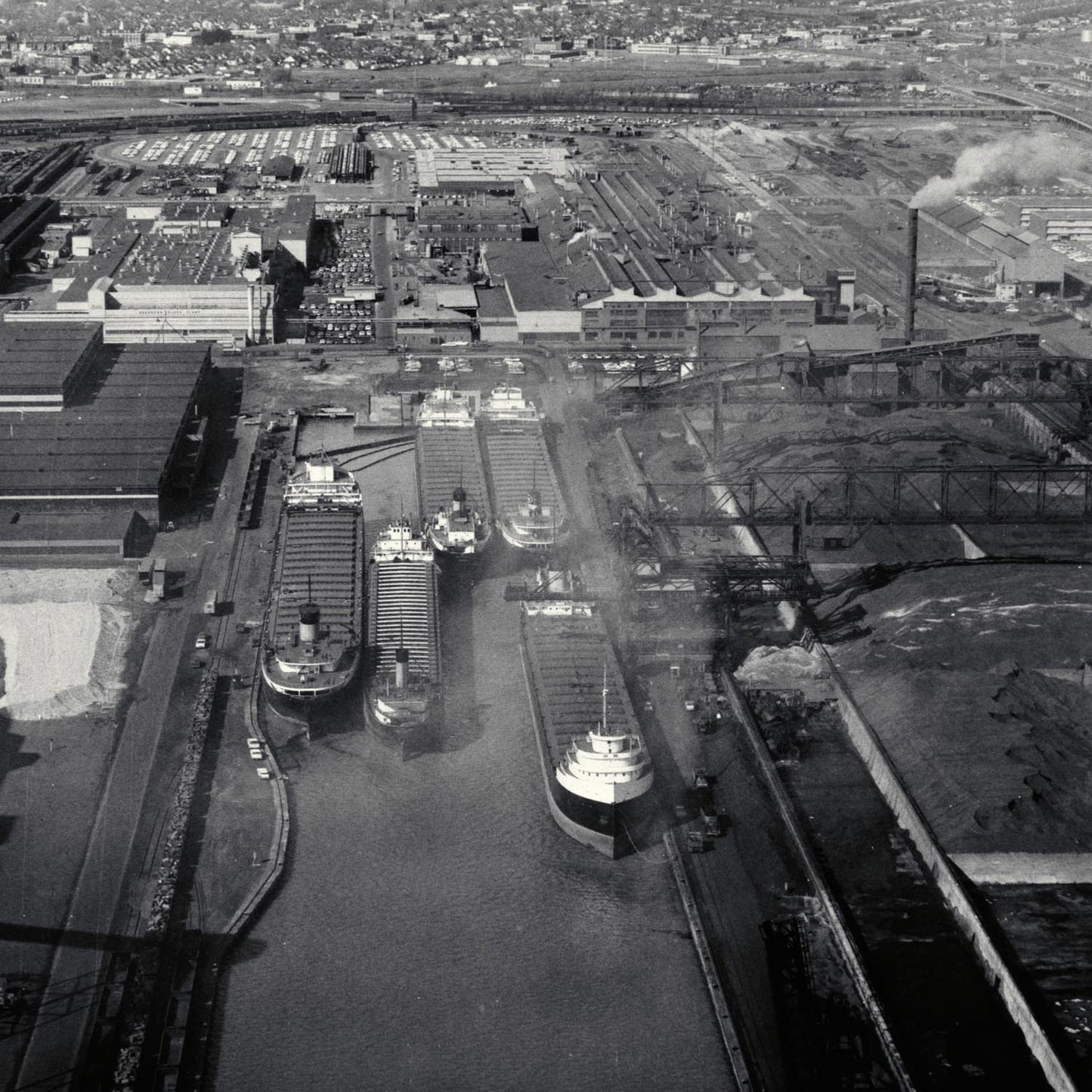 1965 Ford ore freighters at Rouge Complex  0401-0424