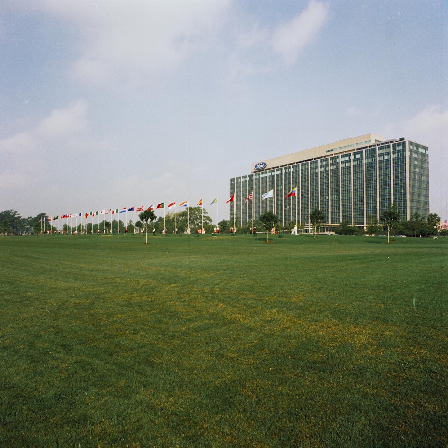 1977 Ford World Headquarters Building flag raising  0401-0450