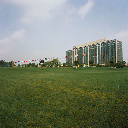 1977 Ford World Headquarters Building flag raising  0401-0450