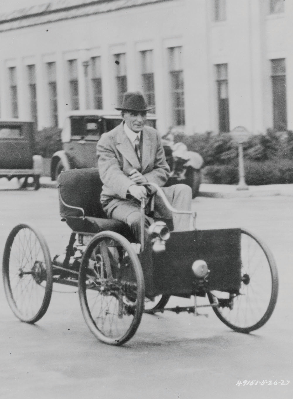 1927 Henry Ford driving 1896 Quadricycle  0401-0702