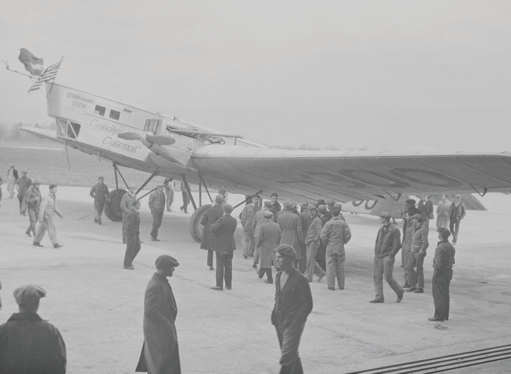 1929 Ford Airport Russian plane and aviators visit 0401-0710