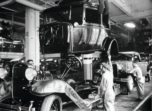 1931 Ford Model A Victoria Coupe mating to chassis  0401-0740