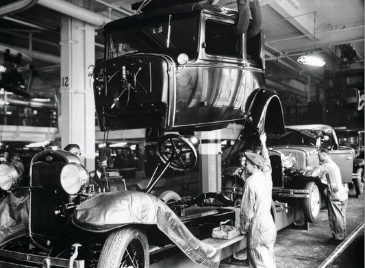 1931 Ford Model A Victoria Coupe mating to chassis  0401-0740
