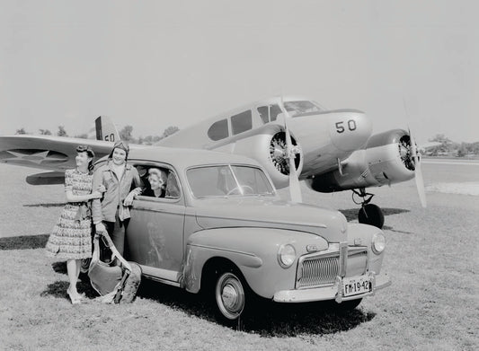 1942 Ford Super DeLuxe with airplane  0401-0948