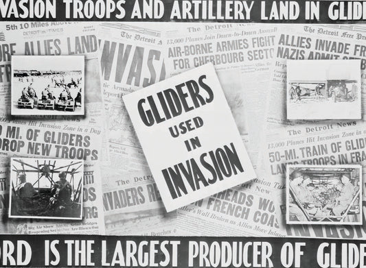 1944 Ford poster with newspaper headlines about gl  0401-0997