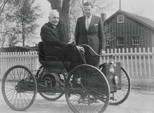 1946 Henry Ford and Henry Ford II with quadricycle 0401-1019