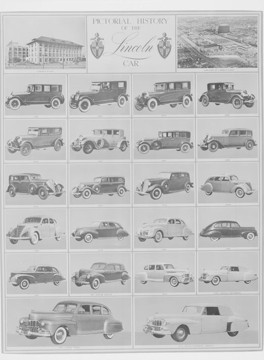 1946 Lincoln poster history of Lincoln car  0401-1042