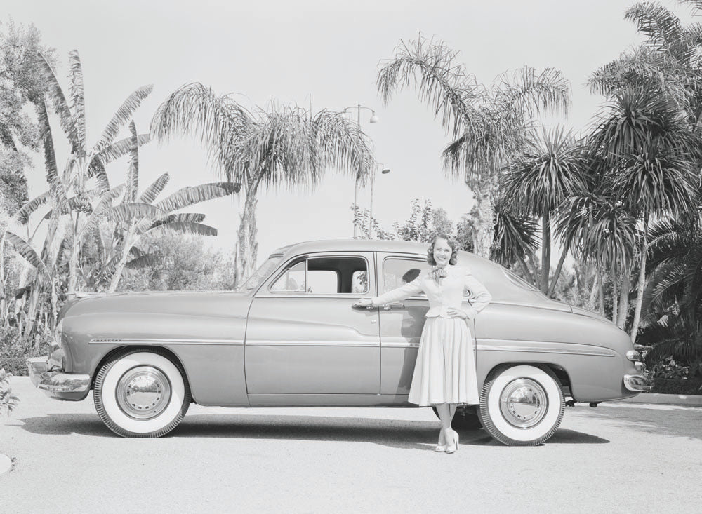 1948 Terry Moore with 1948 Mercury 0401-1105