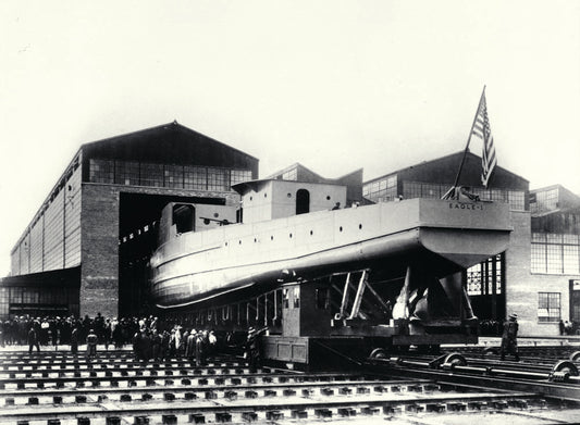 1918 Submarine Chaser number one before launch  0401-1350