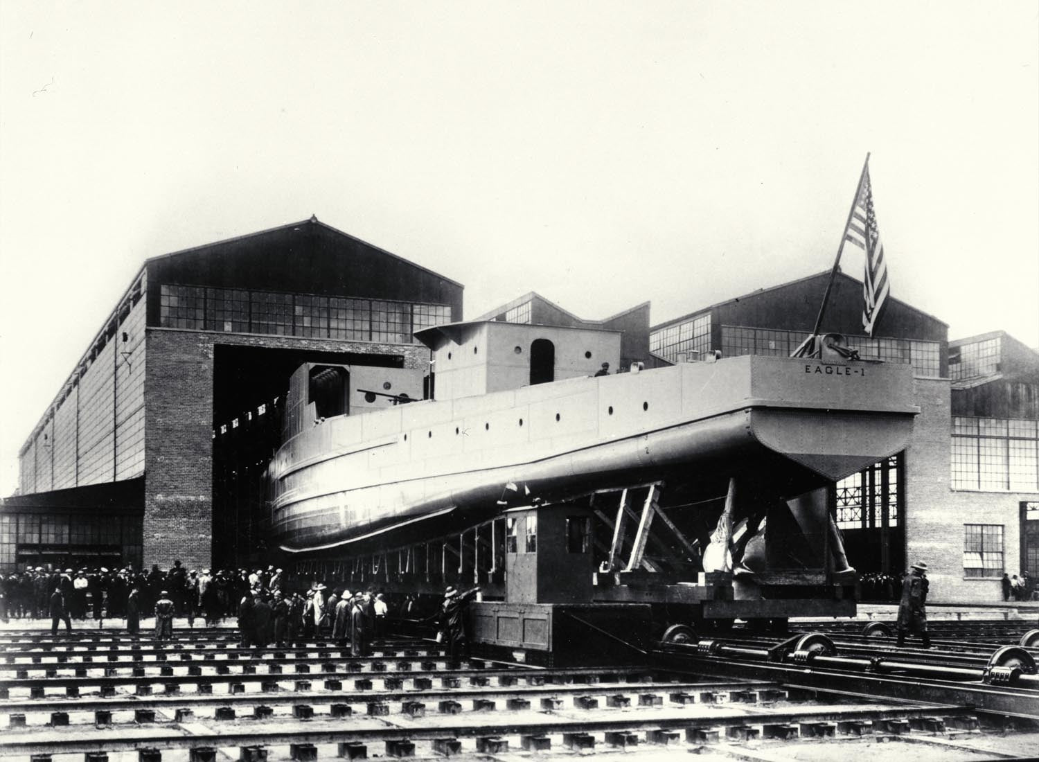 1918 Submarine Chaser number one before launch  0401-1350