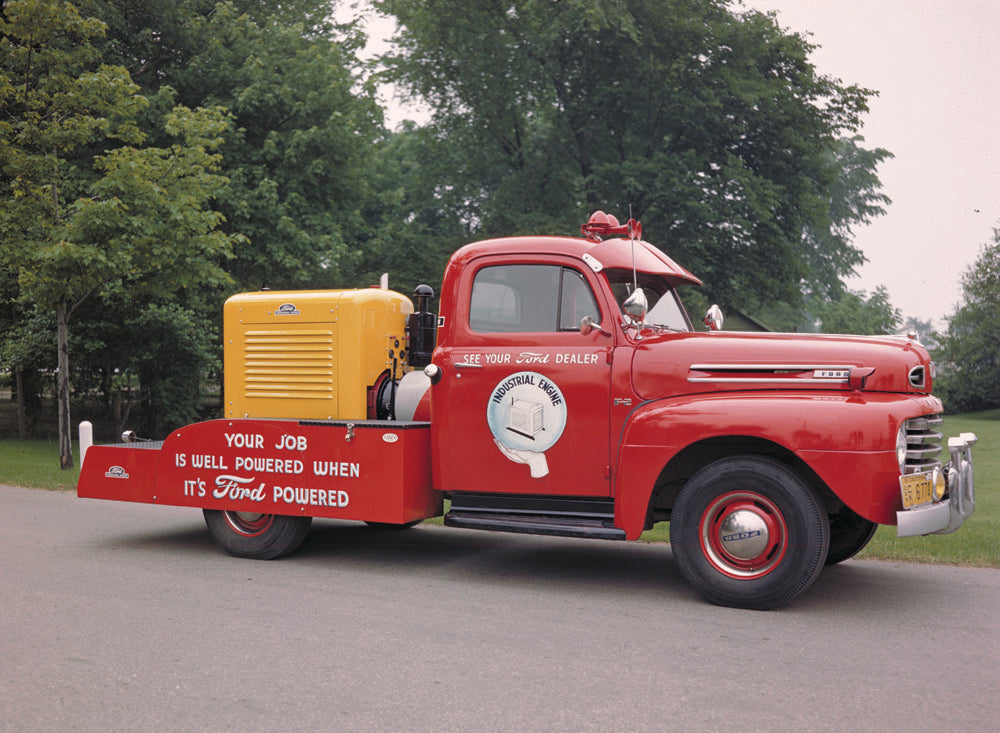 1950 Ford F 2 truck with industrial engine 0401-1418