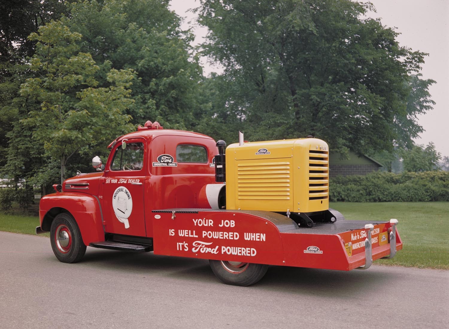1950 Ford F 2 truck with industrial engine  0401-1419