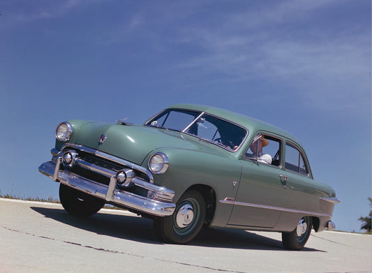 1951 Ford on high speed test track  0401-1445