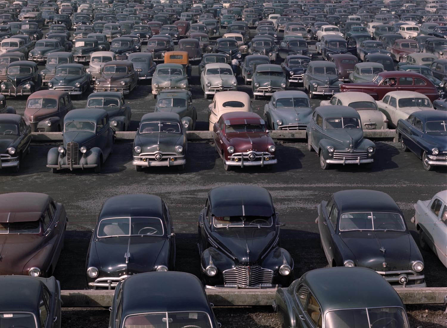 1951 Ford Rouge Complex parking lot  0401-1461
