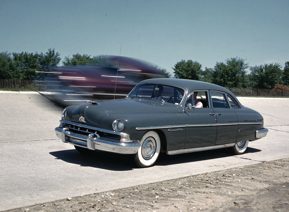 1951 Lincoln Cosmopolitan on test track  0401-1465