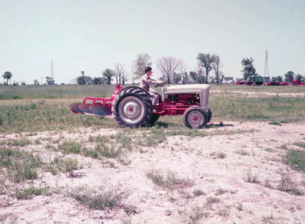 1953 Ford tractor with plow at Birmingham Michigan 0401-1533