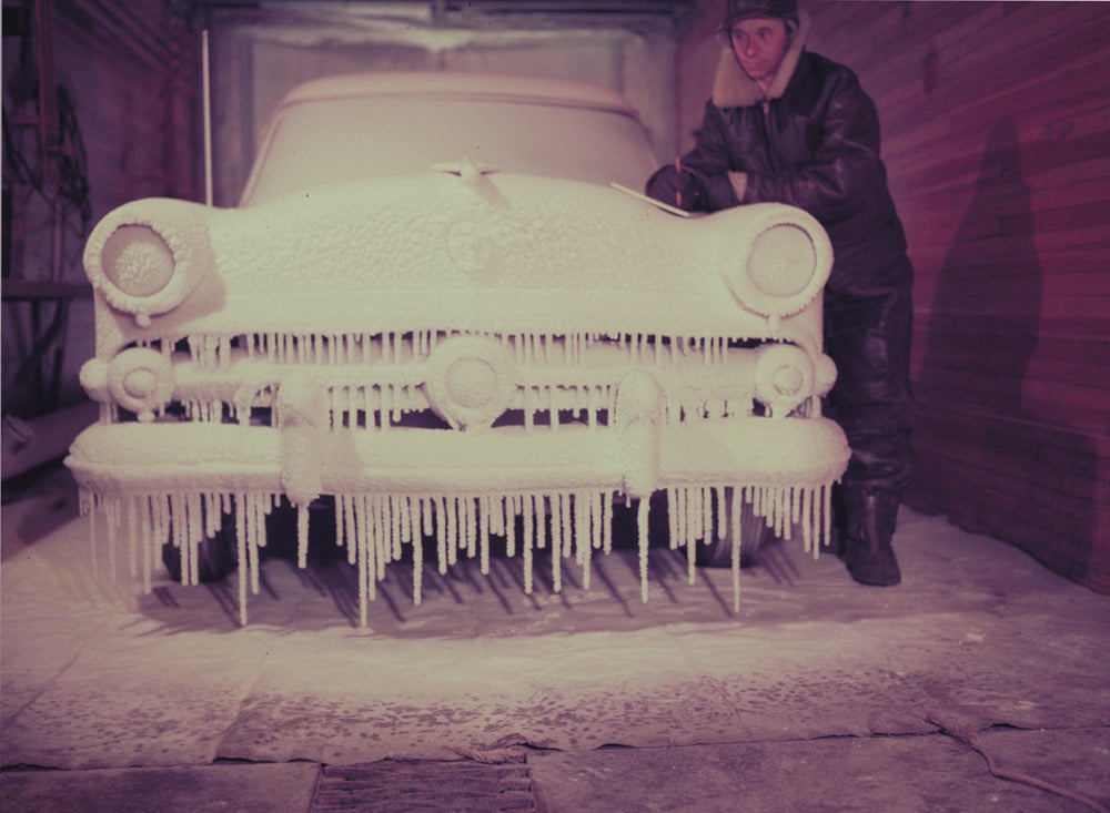 1954 Ford in cold test chamber  0401-1574