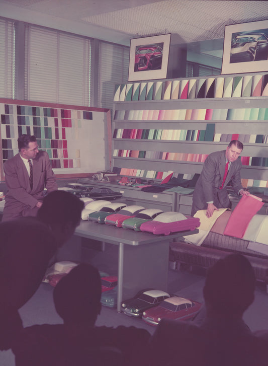 1955 Ford Design Center color chip room  0401-1627