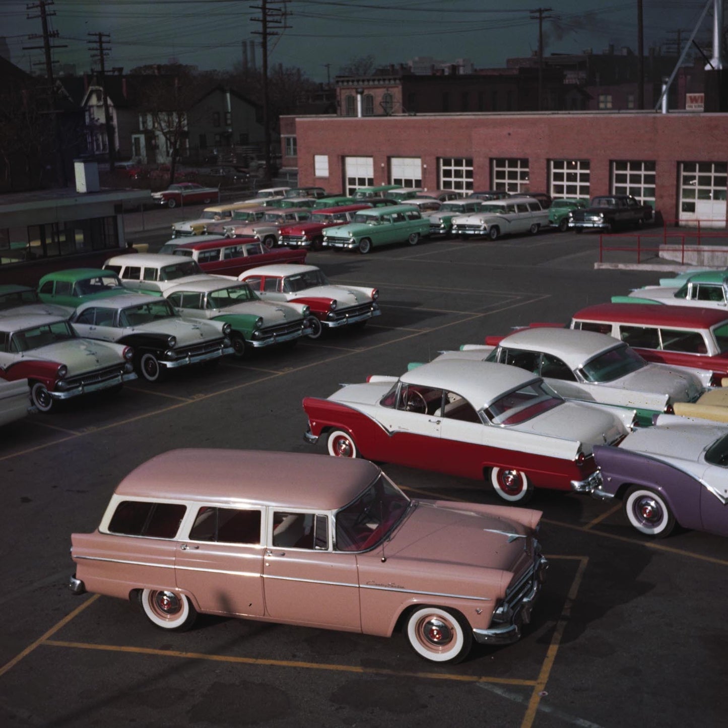 1955 Ford Factory Delivery Facility on Jefferson A  0401-1632