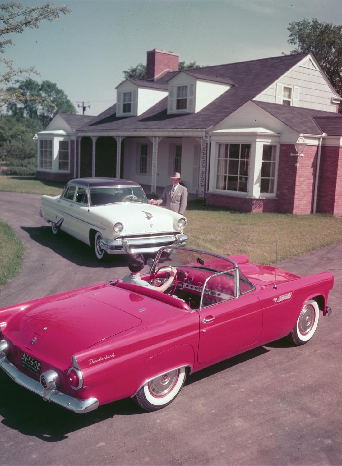 1955 Ford Thunderbird and Lincoln  0401-1666
