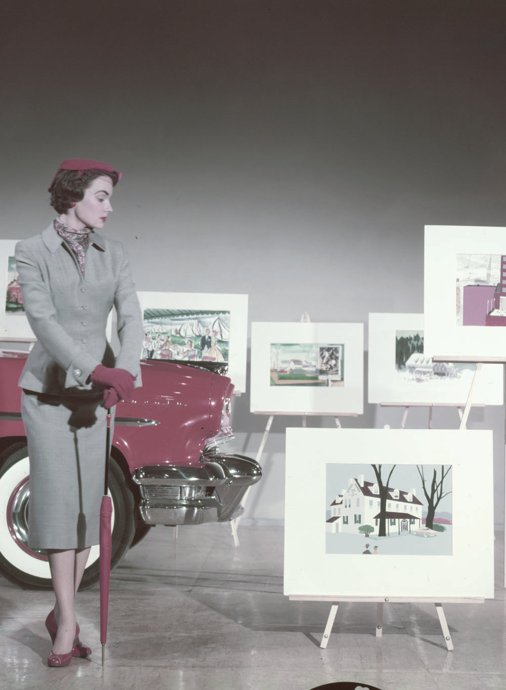 1955 Lincoln display at Dearborn Engineering  0401-1703