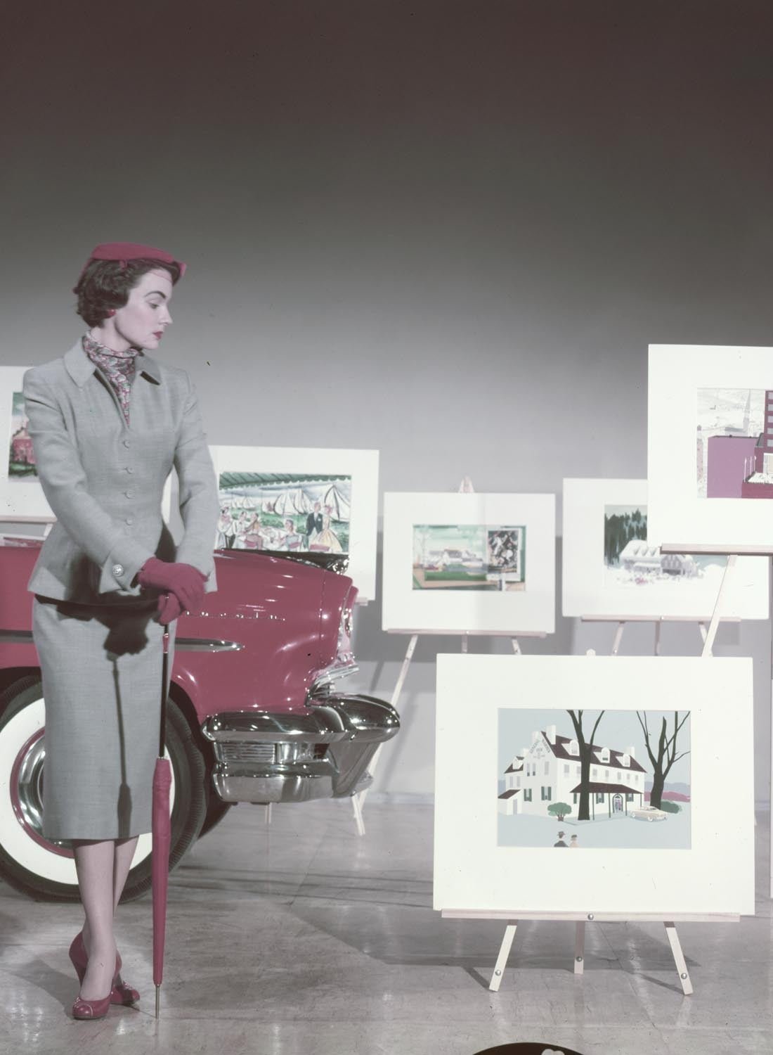 1955 Lincoln display at Dearborn Engineering  0401-1703