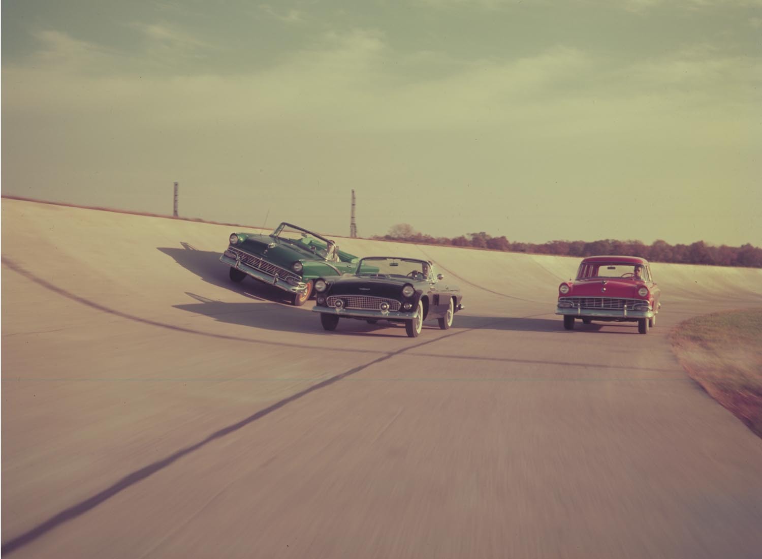 1956 Ford Dearborn Test Track Sunliner Thunderbird  0401-1747