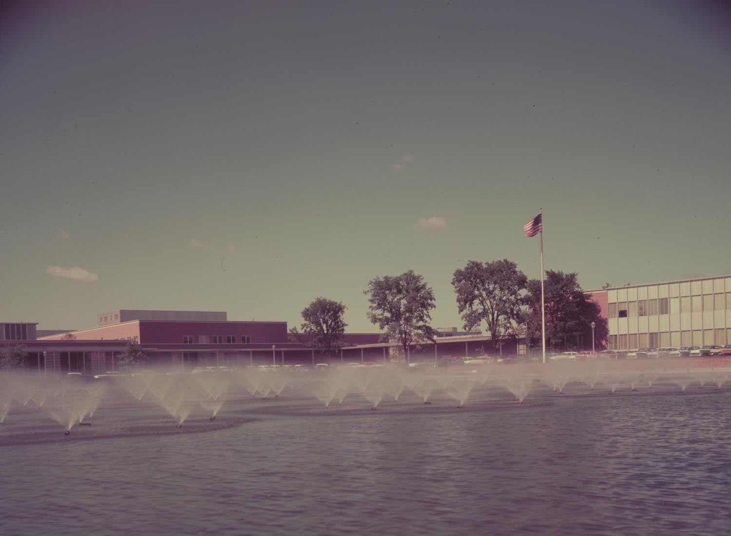 1956 Ford Styling Building and pool  0401-1774